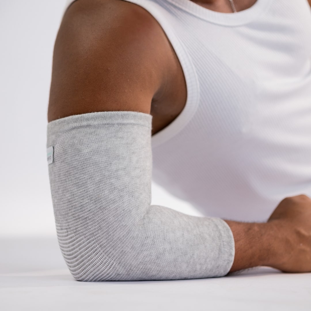 Premium Bamboo Elbow Sleeve for tennis elbow and joint pain relief