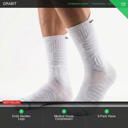 Bamboo compression socks 3-pack DVT travel