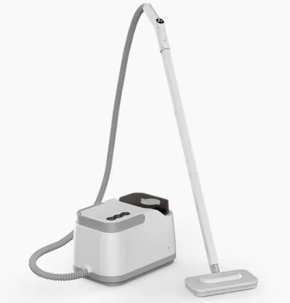 Steam mop in use